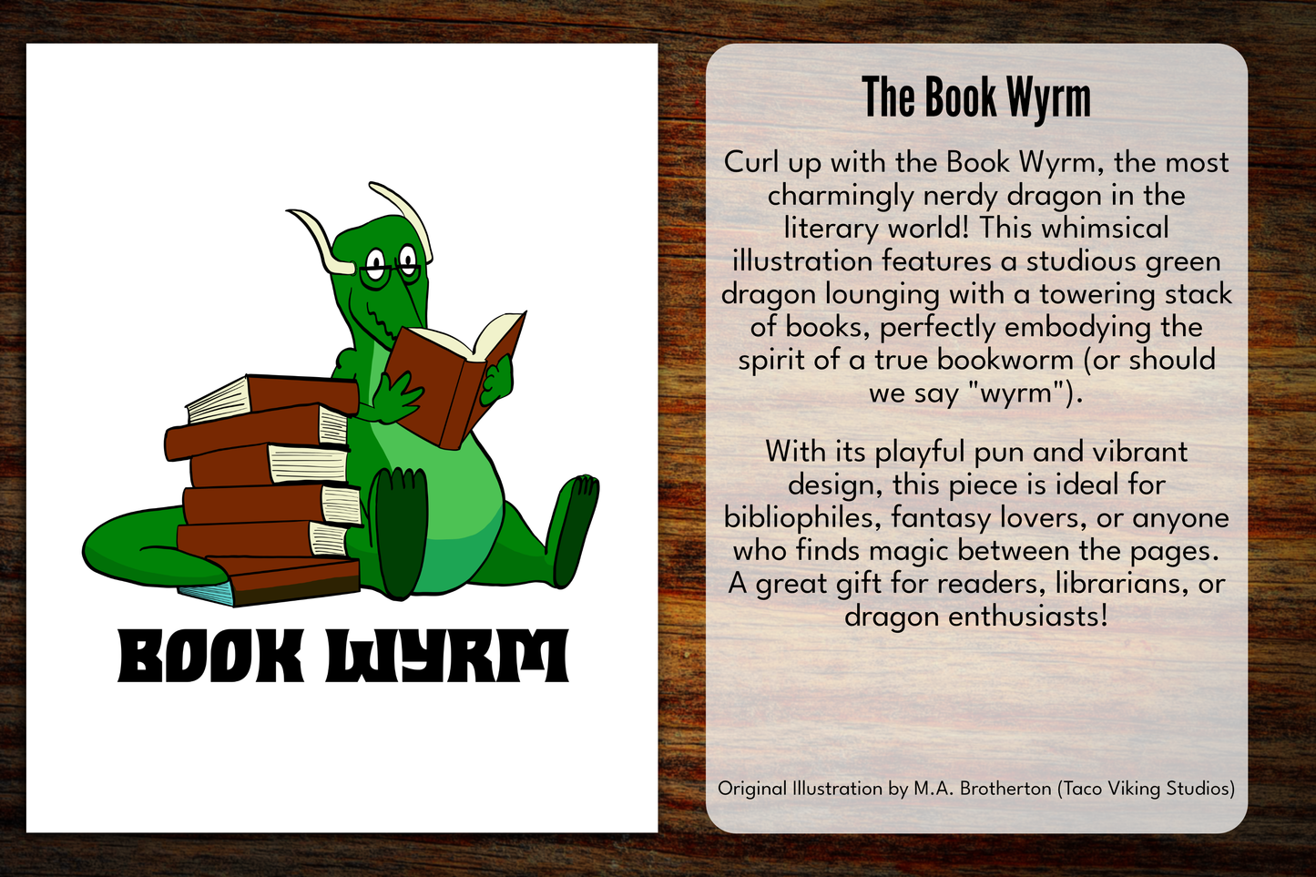 "Book Wyrm" Art Print