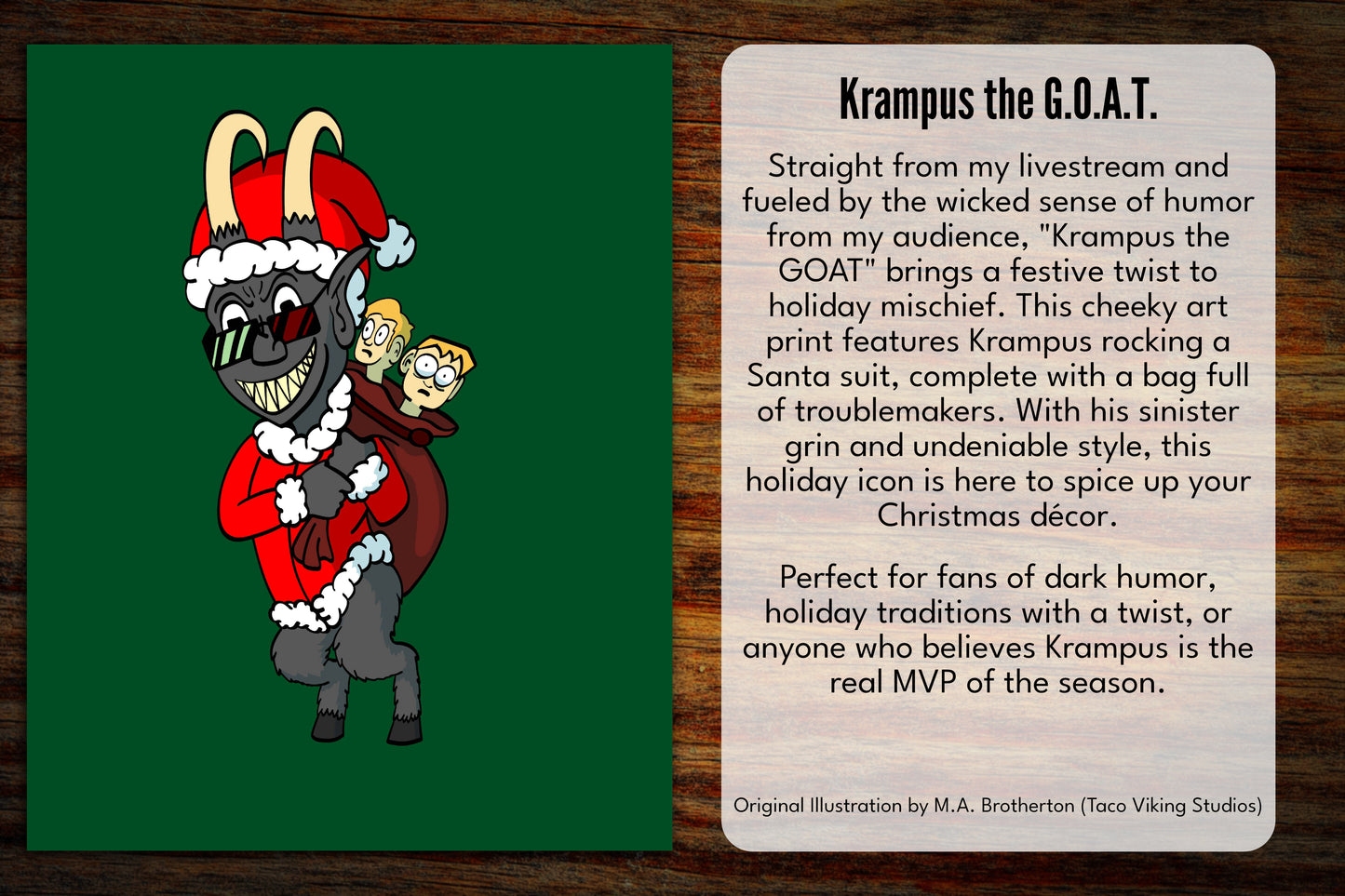 "Krampus the GOAT" Art Print