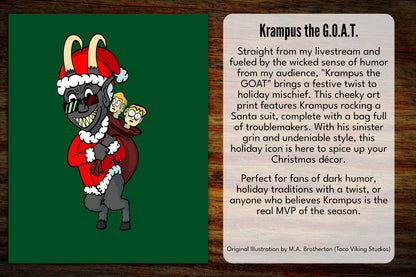"Krampus the GOAT" Art Print