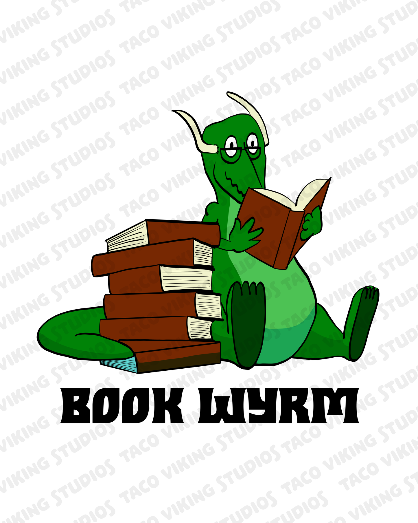 "Book Wyrm" Art Print