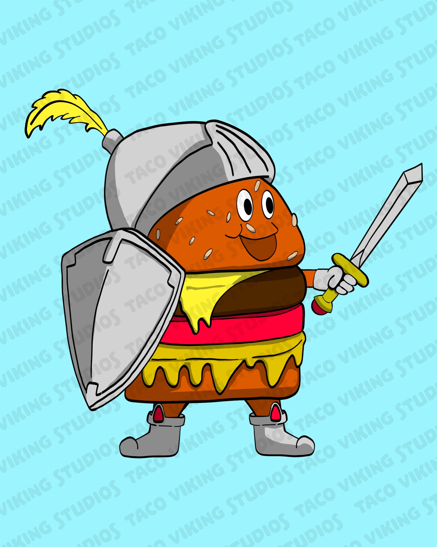 "Burger Knight" Art Print