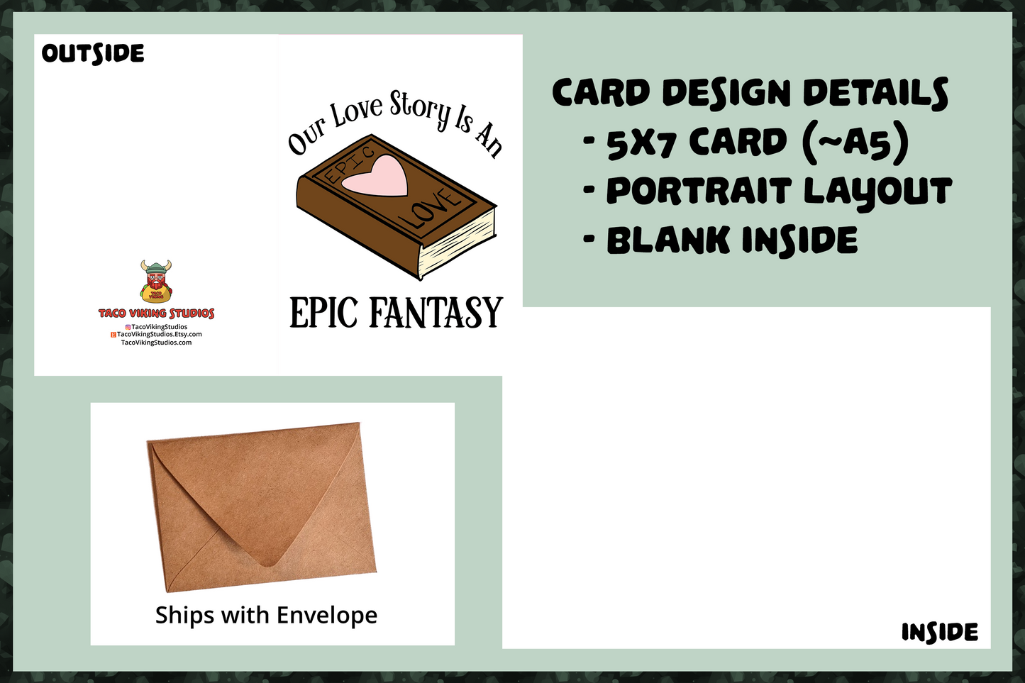 "Our Love Story is an Epic Fantasy" - Valentine Card