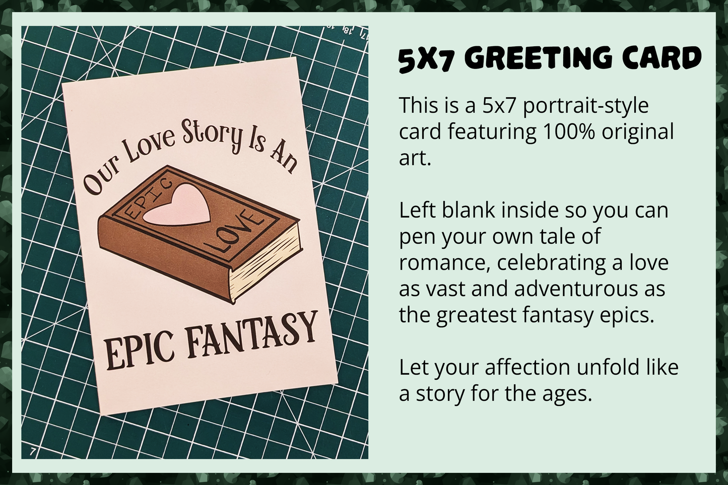 "Our Love Story is an Epic Fantasy" - Valentine Card