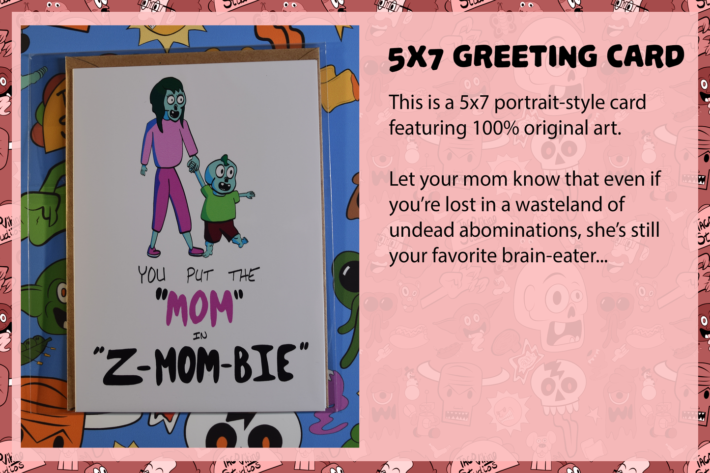 "You Put the 'Mom' in 'Z-Mom-Bie'" Mother's Day Card