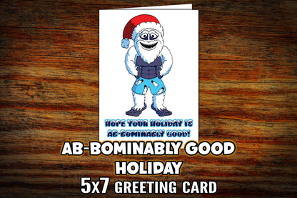 "AB-Bominable Snowman" 5x7 Christmas Card