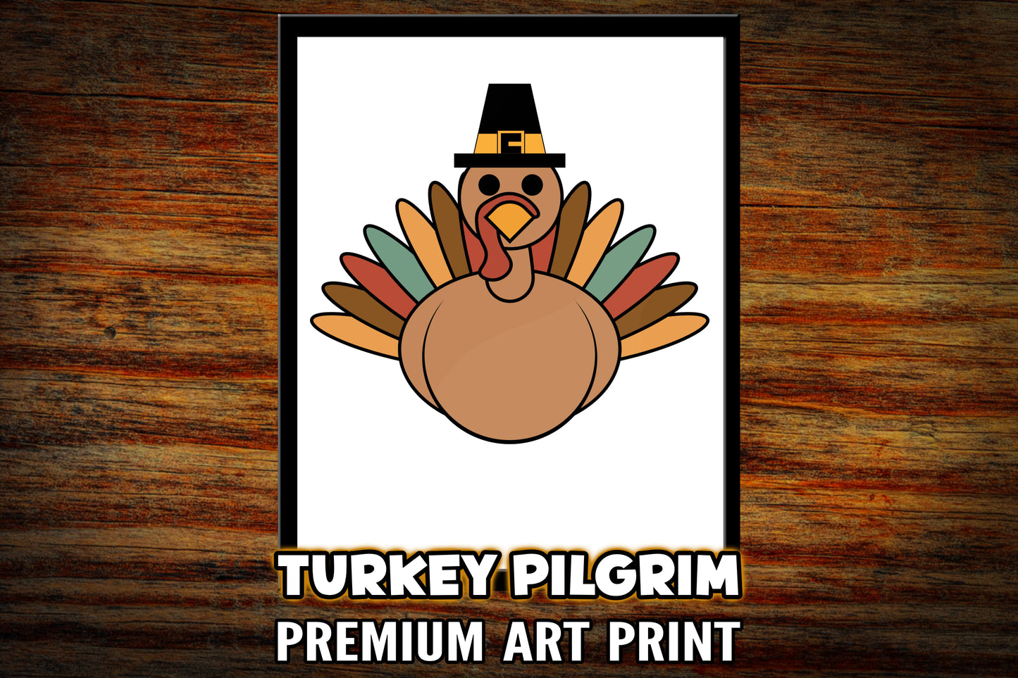 "Turkey Pilgrim" Thanksgiving Art Print