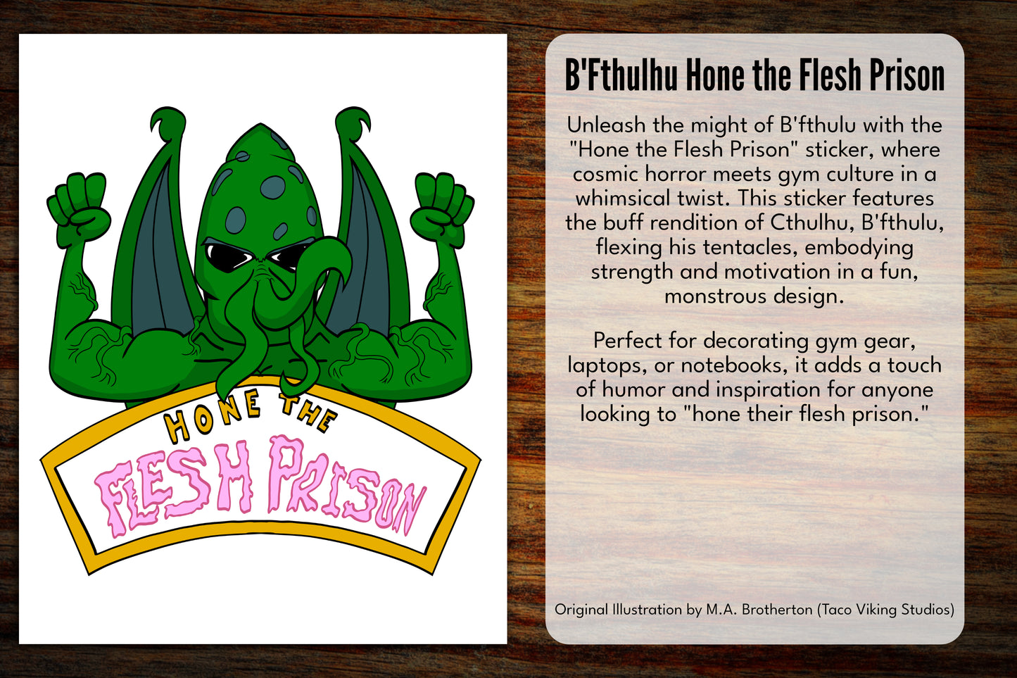 "B'Fthulu: Hone the Flesh Prison" Vinyl Sticker