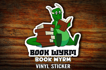 "Book Wyrm" Vinyl Sticker
