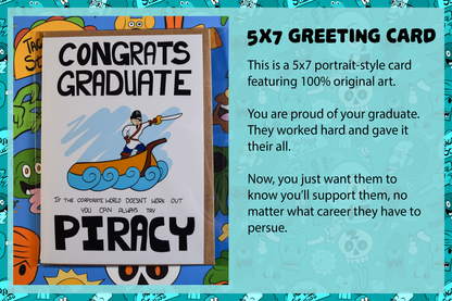"Plan P: Piracy" Graduation Card