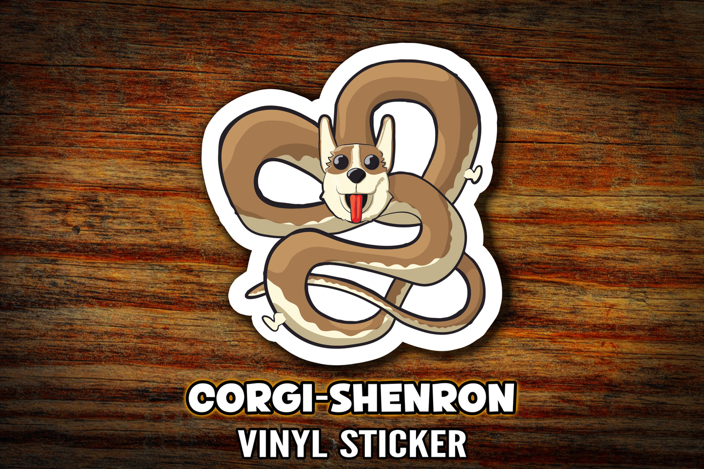 "Corgi-Shenron" Vinyl Sticker