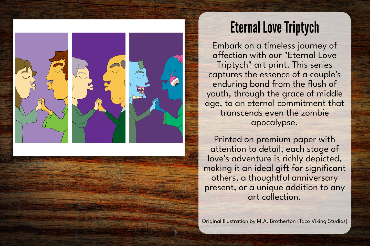 "Eternal Love Triptych" Art Print