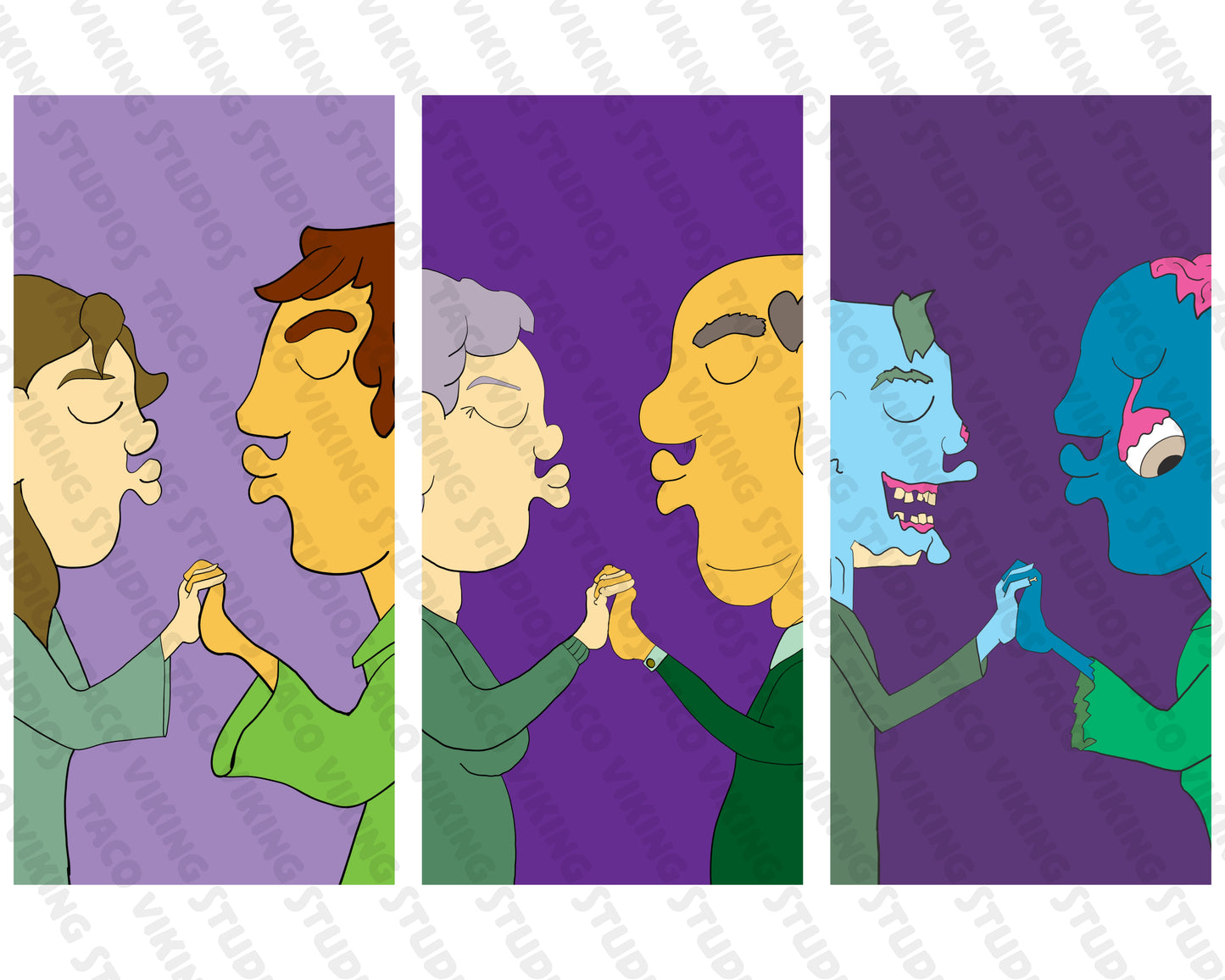"Eternal Love Triptych" Art Print