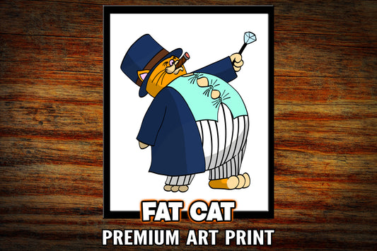 "Fat Cat" Art Print