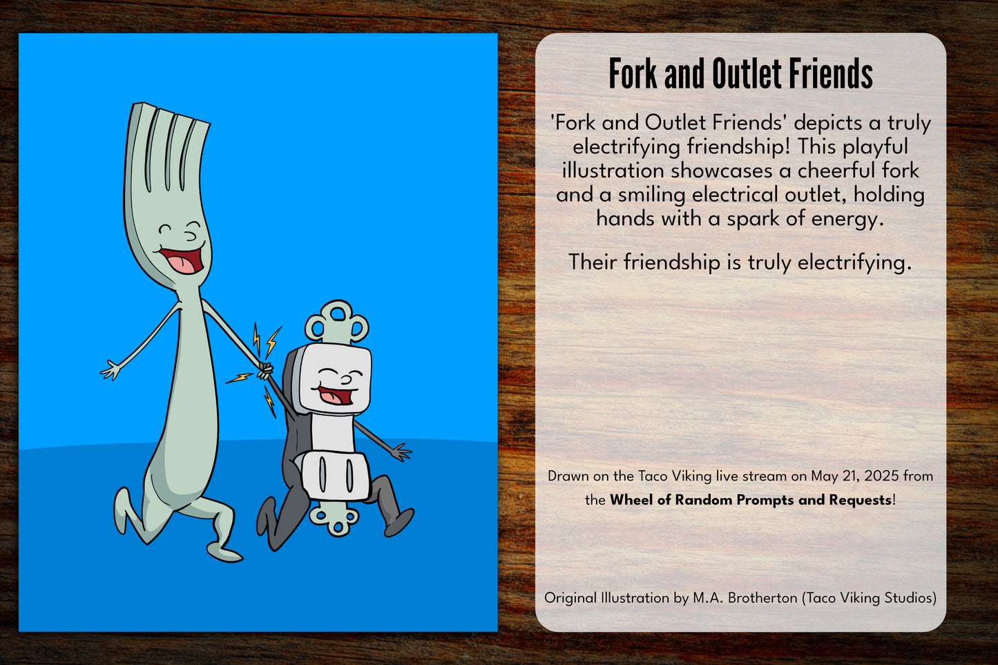 "Fork and Outlet Friends" Sticker
