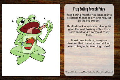 "Frog Eating French Fries" Bookmark