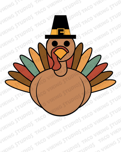 "Turkey Pilgrim" Thanksgiving Art Print