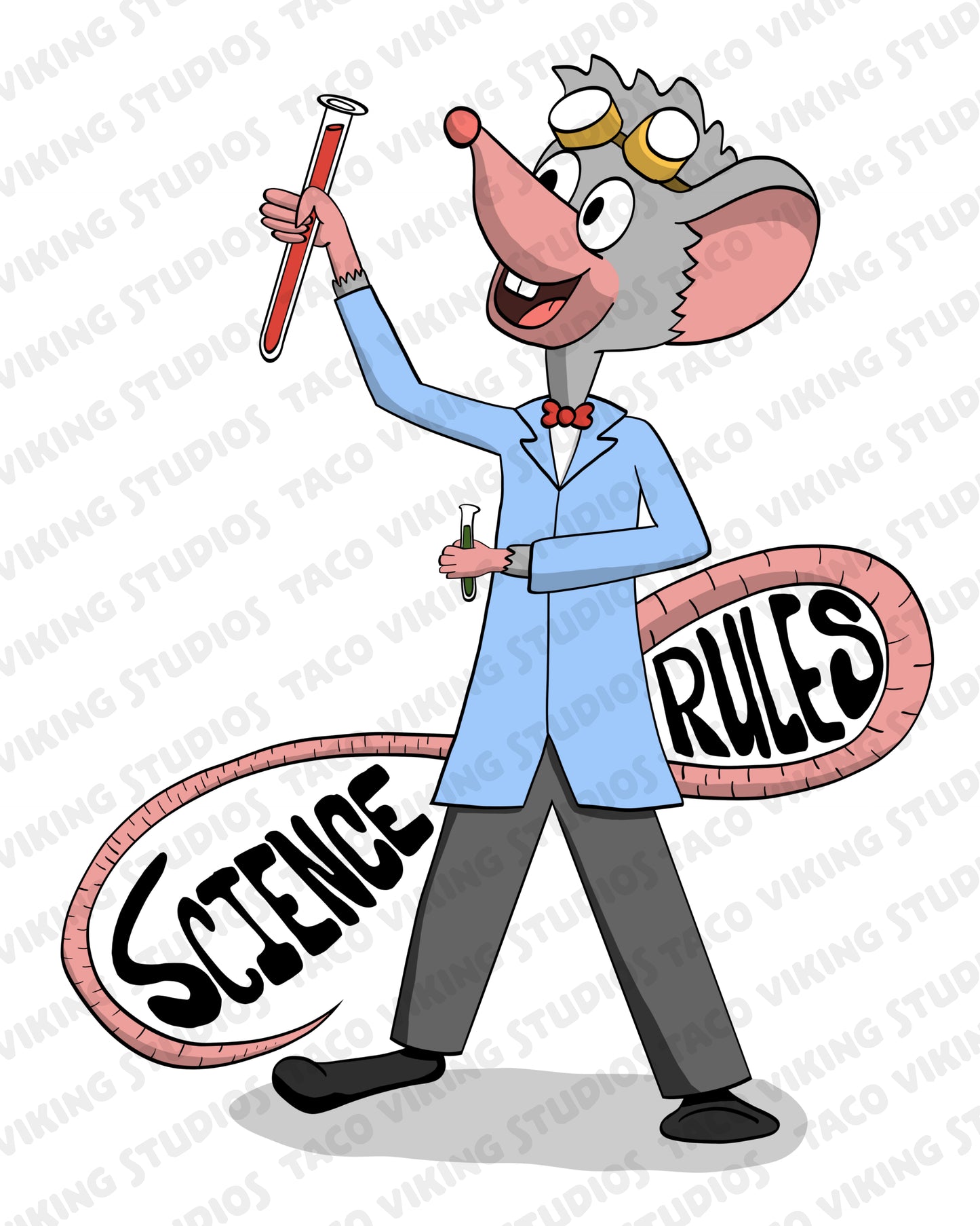"Science Rules - Lab Rat" Art Print