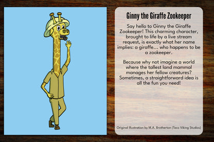 "Ginny the Giraffe Zookeeper" Bookmark