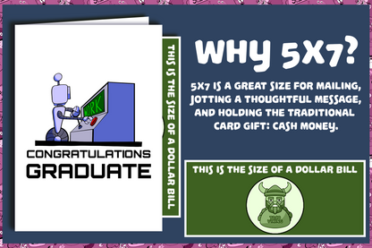 "Congratulations Graduate - Hope the Robots Didn't Steal All the Jobs" Greeting Card