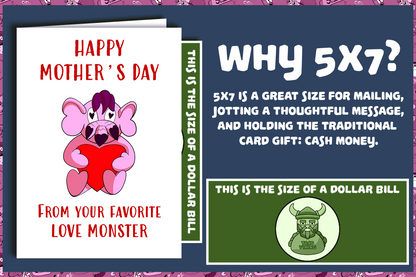 "Favorite Love Monster" Mother's Day Card