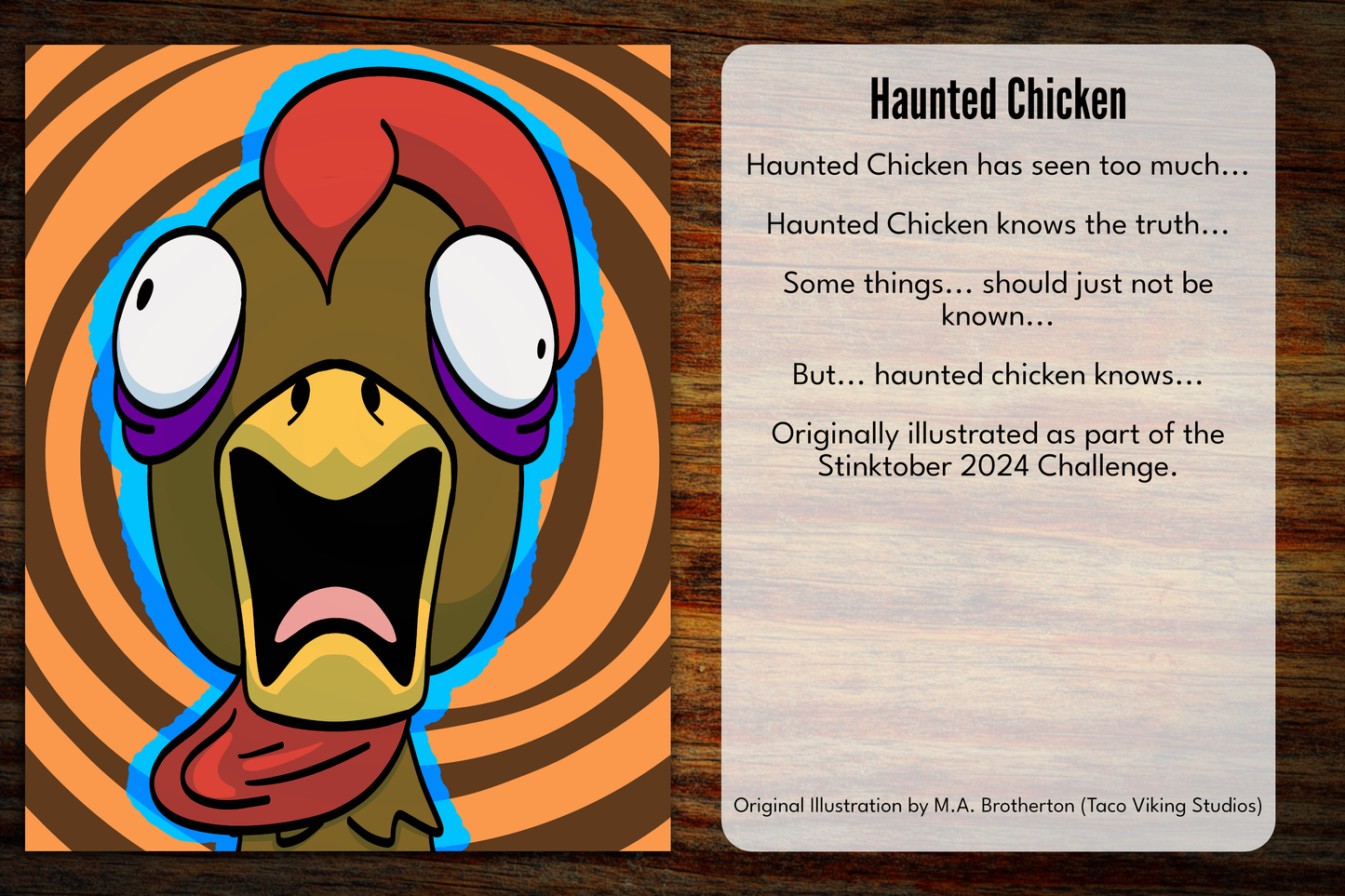 "Haunted Chicken" Bookmark