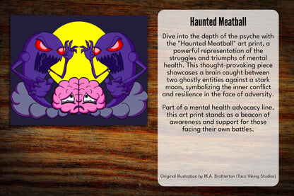 "Haunted Meatball" Vinyl Sticker
