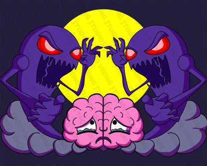 "Haunted Meatball" Vinyl Sticker