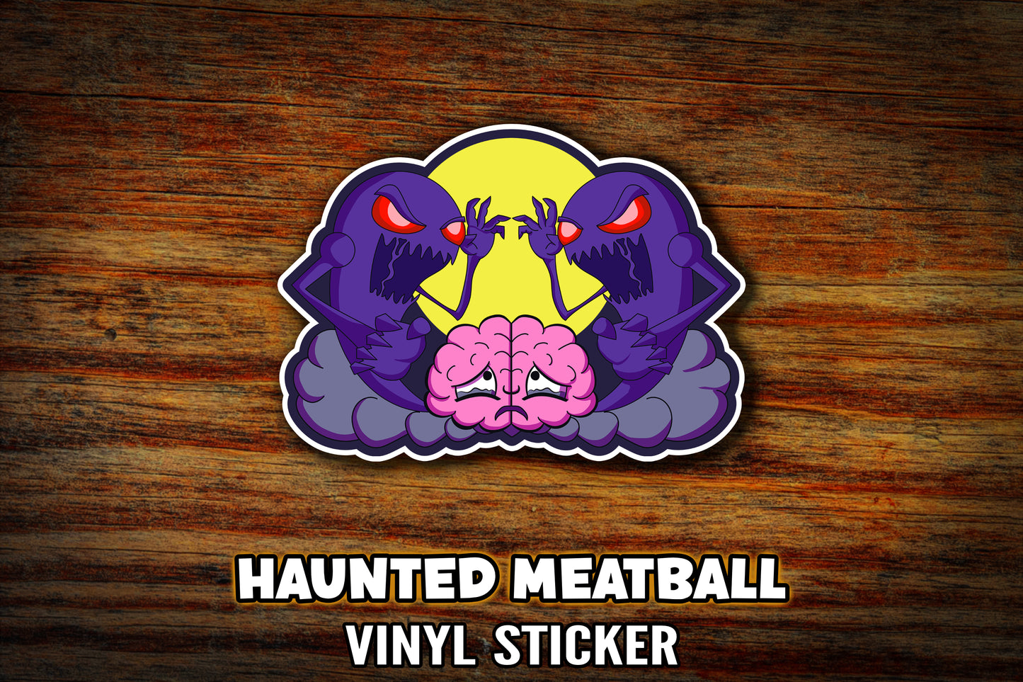 "Haunted Meatball" Vinyl Sticker