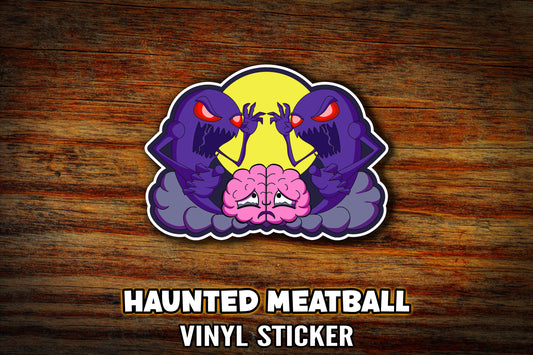 "Haunted Meatball" Vinyl Sticker