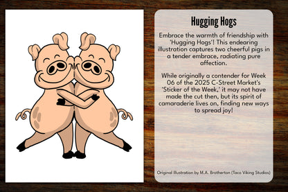 "Hugging Hogs" Bookmark