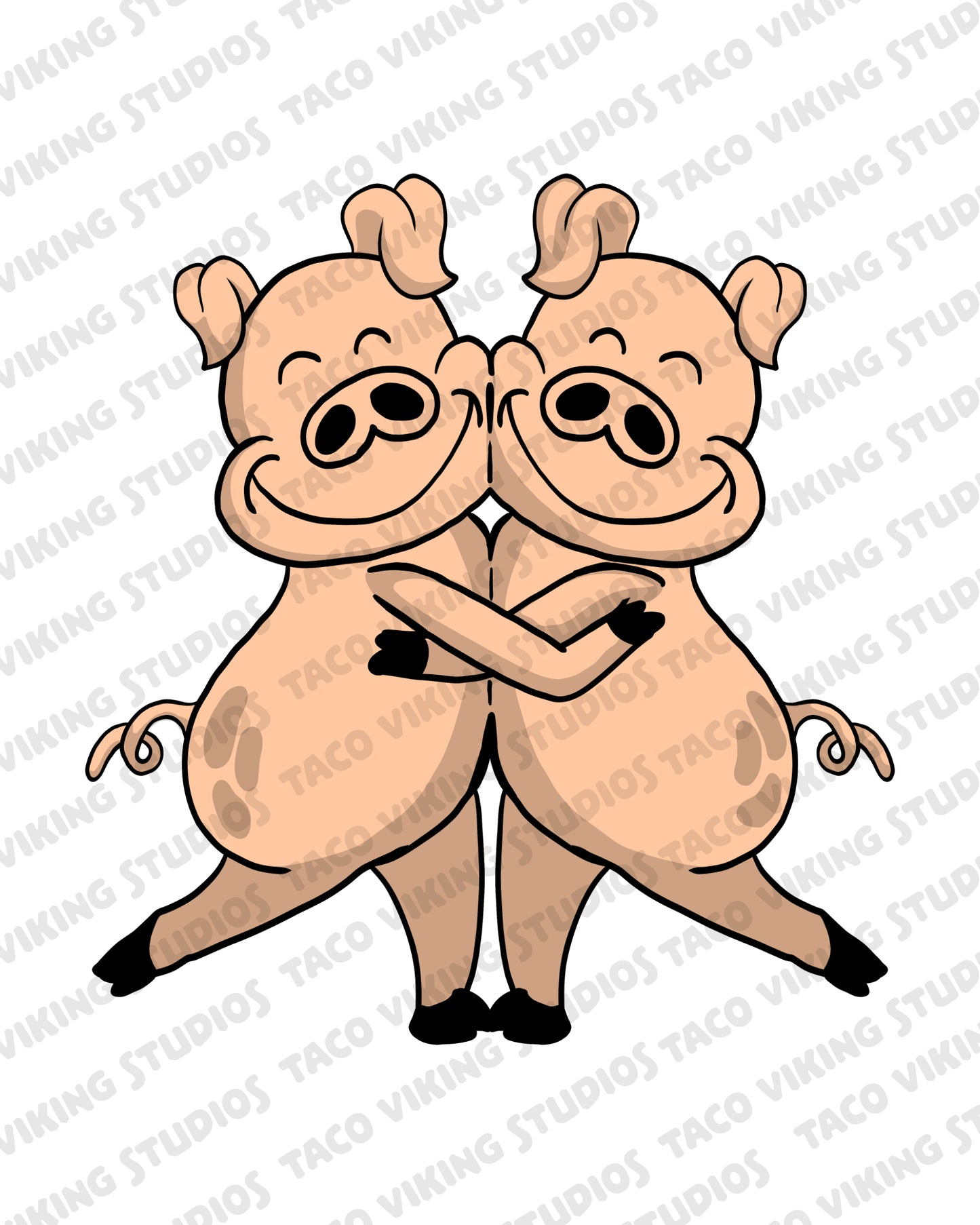 "Hugging Hogs" Bookmark