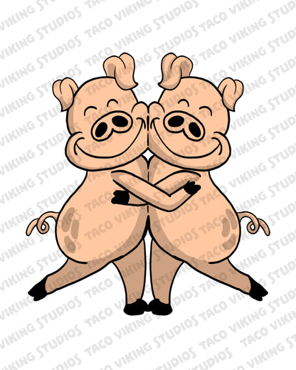 "Hugging Hogs" Bookmark