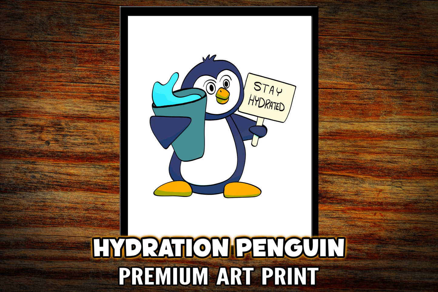 "Hydration Penguin" Art Print