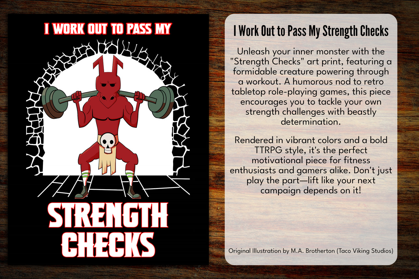 "Strength Checks" Art Print