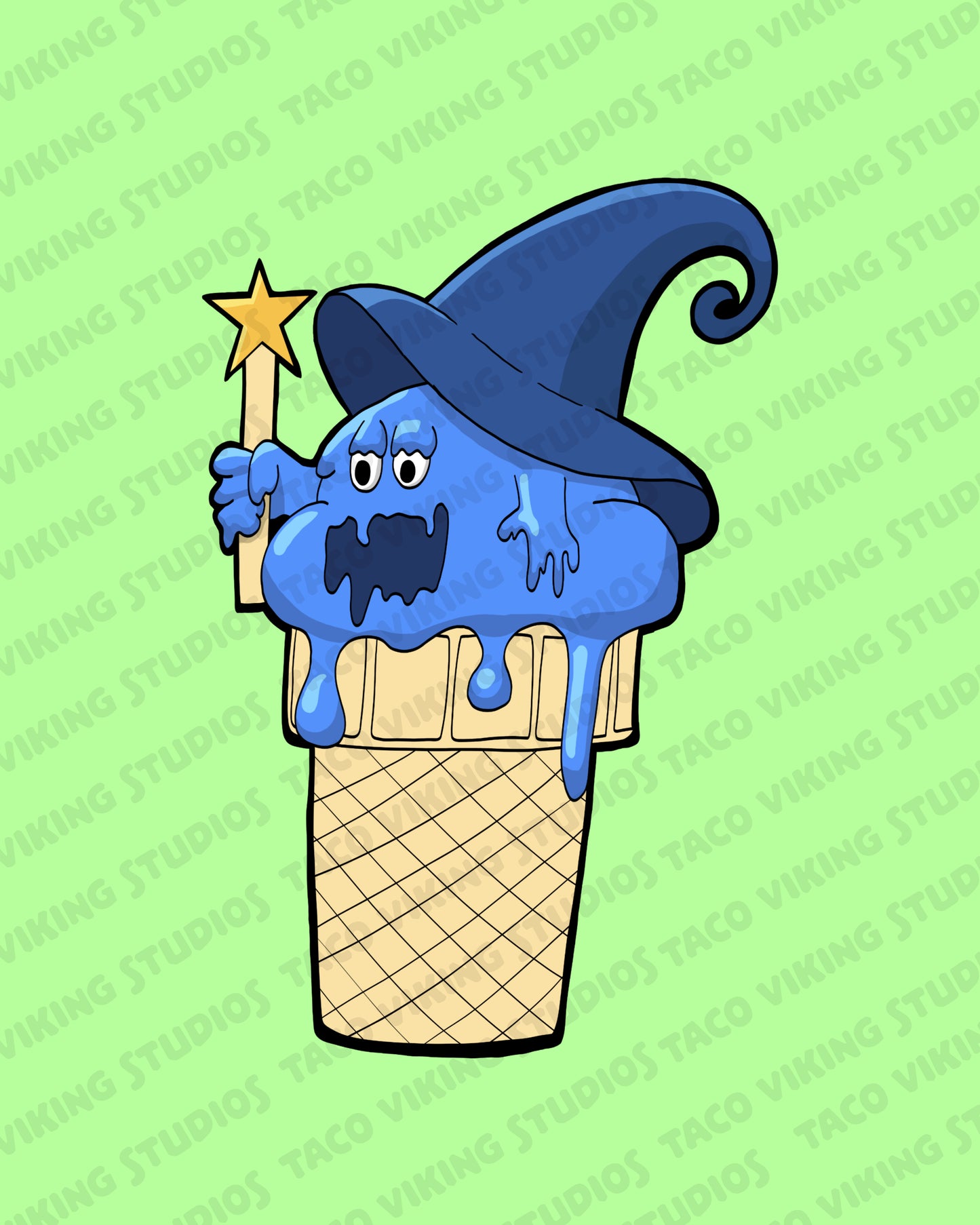 "Ice Cream Wizard" Art Print