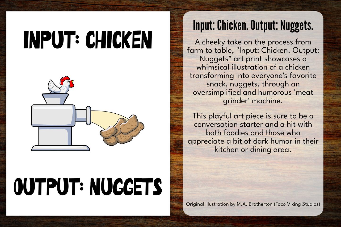 "Input: Chicken; Output: Nuggets" Bookmark