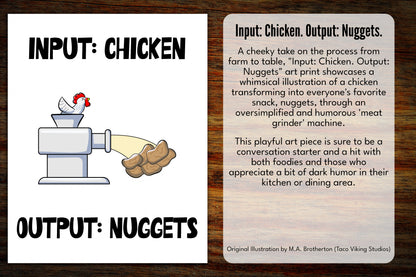 "Input: Chicken; Output: Nuggets" Bookmark