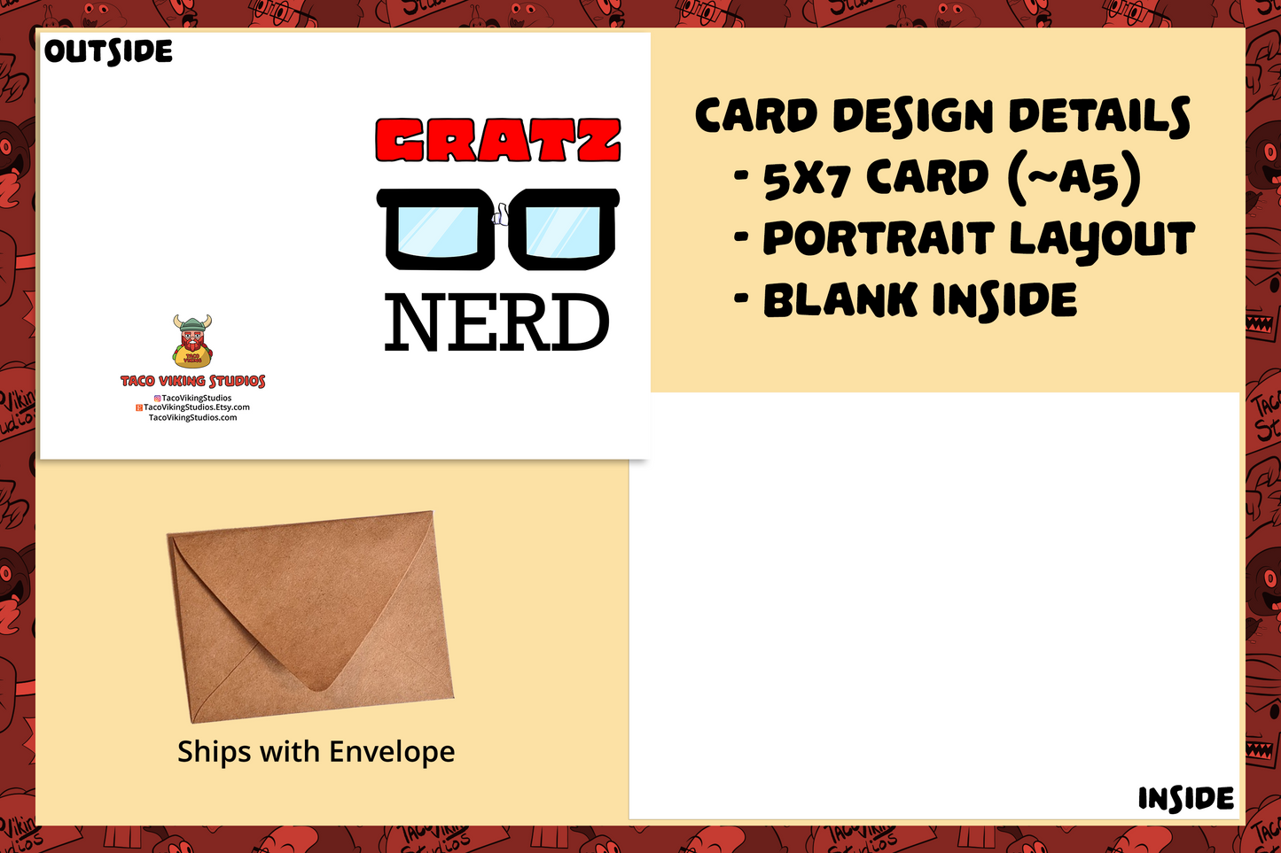 "Gratz Nerd" Graduation Card
