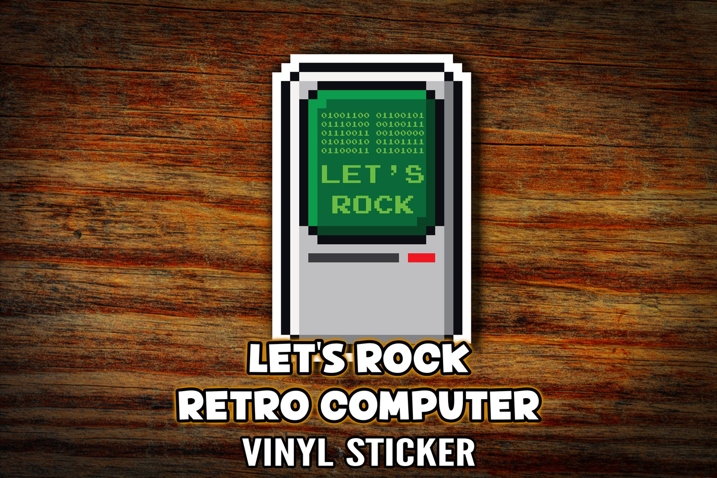 "Let's Rock" Vinyl Sticker