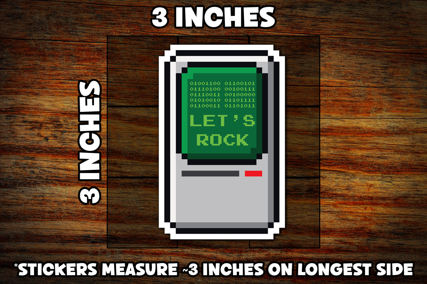 "Let's Rock" Vinyl Sticker