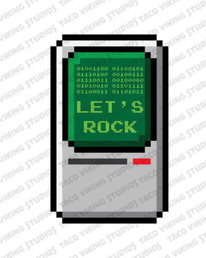 "Let's Rock" Vinyl Sticker