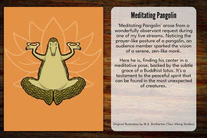 "Meditating Pangolin" Vinyl Sticker