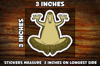 "Meditating Pangolin" Vinyl Sticker