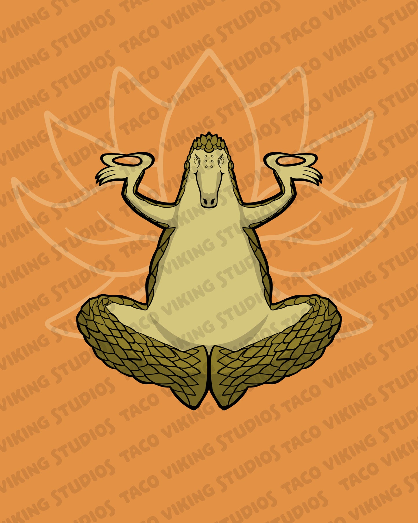 "Meditating Pangolin" Vinyl Sticker