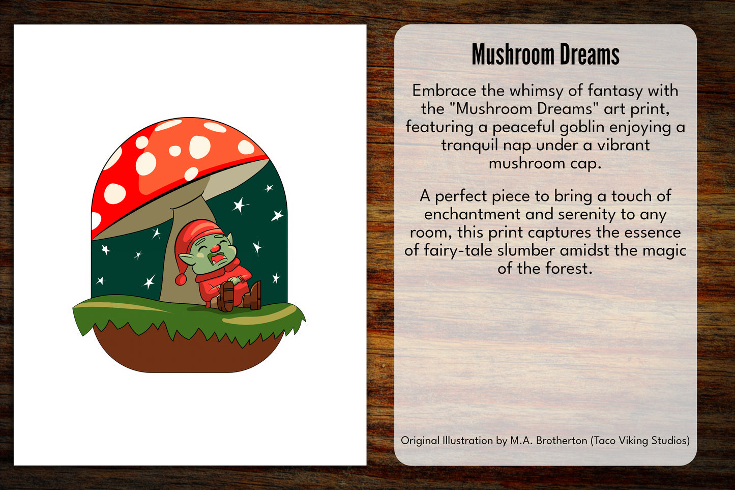 "Mushroom Dreams" Bookmark