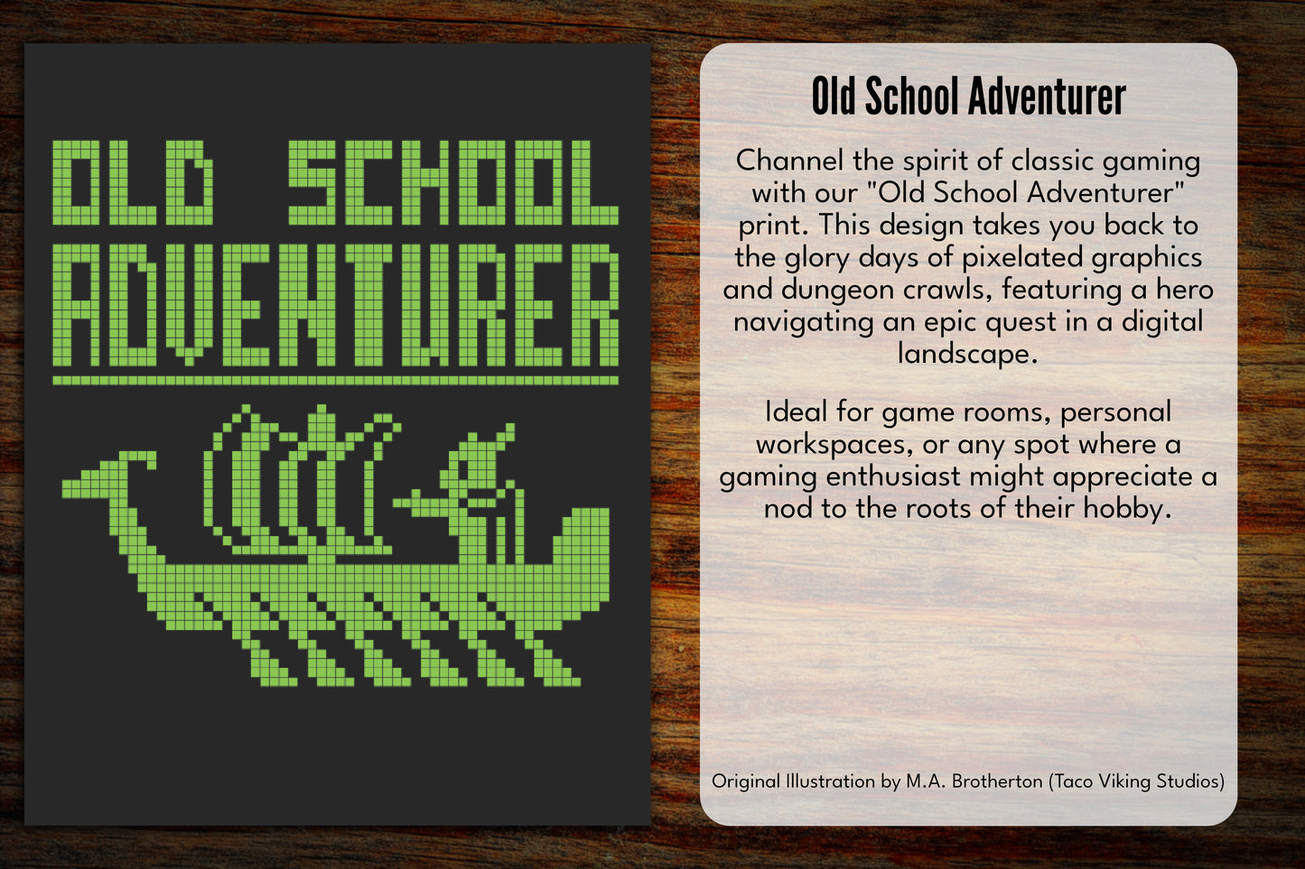 "Old School Adventurer" Art Print