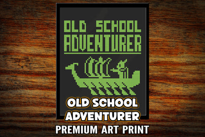"Old School Adventurer" Art Print