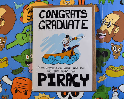 "Plan P: Piracy" Graduation Card