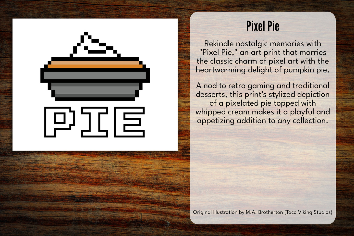 "Pixel Pie" Bookmark