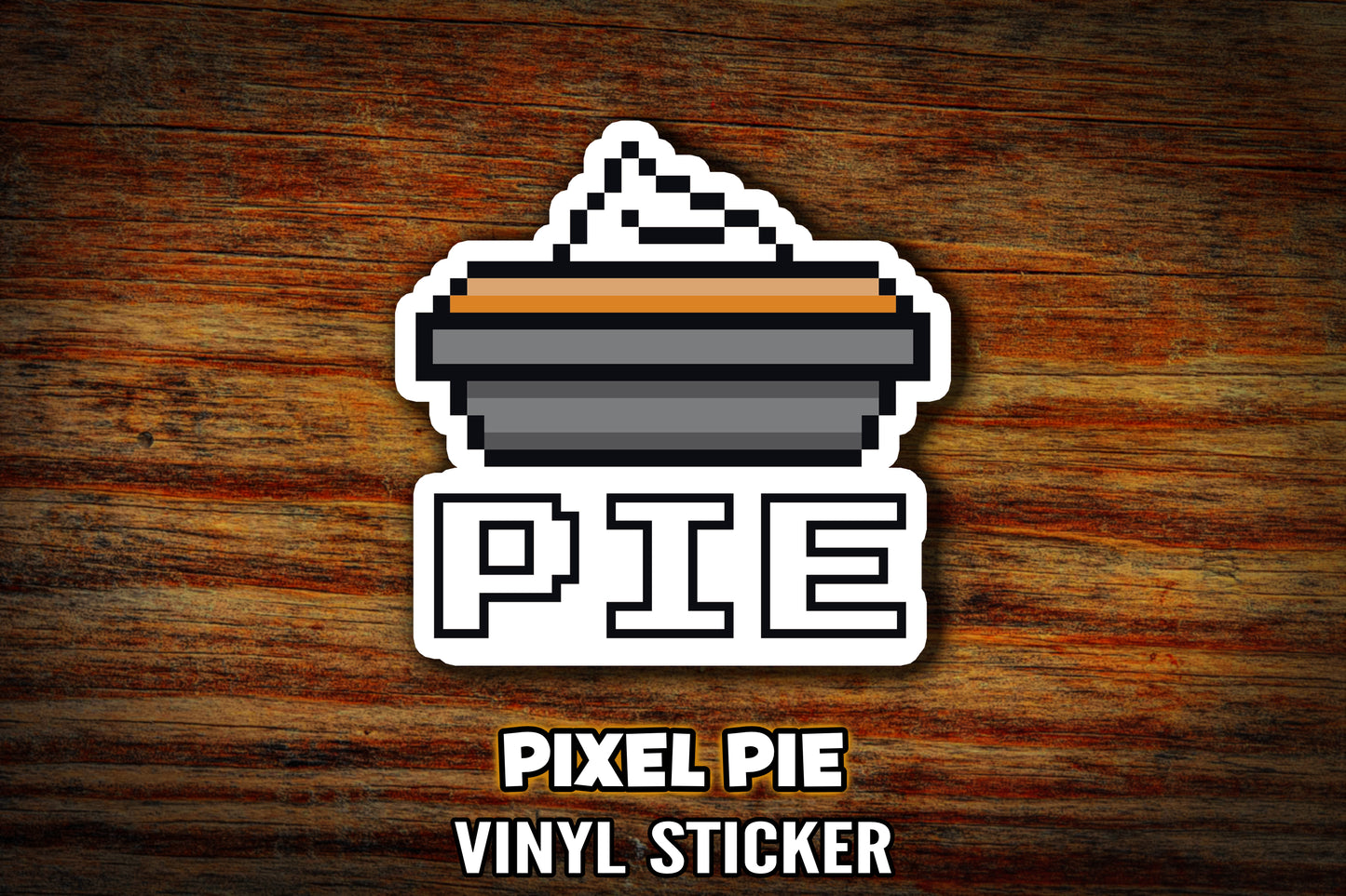 "Pixel Pie" 3" Vinyl Sticker
